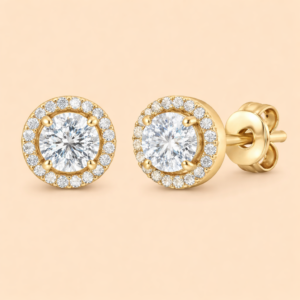 Small Earrings In Gold with Diamond